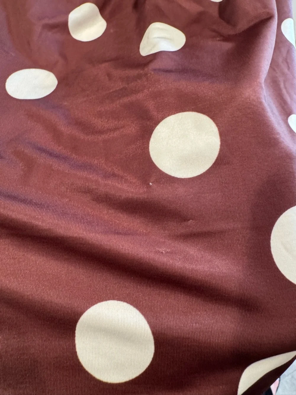 Free People brown Raylon variegated polka dot midi dress